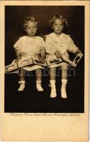 Kronprinz Franz Joseph Otto und Erzherzogin Adelheid. K.u.K. Kriegsfürsorgeamt / Crown Prince Otto and Archduchess Adelheid of Austria, children of Charles I of Austria and Queen Zita. Atelier dOra (EK)