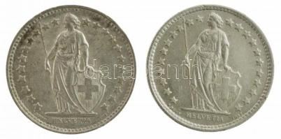 Svájc 1953B 1/2Fr Ag + 1959B 1/2Fr Ag T:2 patina, kis ph
Switzerland 1953B 1/2 Franc Ag + 1959B 1/2...