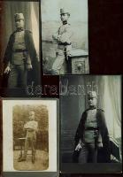 cca 1870-1890 4 db katonákat ábrázoló keményhátú fotó / 4 photos of soldiers hard-paper