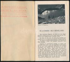 cca 1920-1930 Bulgarien, fekete-fehér fotókkal illusztrált német nyelvű bolgár utazási prospektus, 8...
