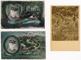 6 db VEGYES katonai képeslap, magyar és szovjet katonákkal / 6 mixed military postcards, Hungarian and Soviat soldiers