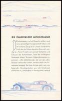 1935 Die Italienischen Autostrassen. (Az olasz autópályák.) Olasz autóút prospektus, német nyelven. ...
