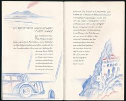 1935 Die Italienischen Autostrassen. (Az olasz autópályák.) Olasz autóút prospektus, német nyelven. ...