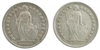 Svájc 1937B 1/2Fr Ag + 1939B 1/2Fr Ag T:2,2- patina, az egyiken kis kitörés
Switzerland 1937B 1/2 F...