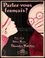 cca 1920-40 össz. 8 db illusztrált, részben litografált borítóval rendelkező magyar, német és franci...