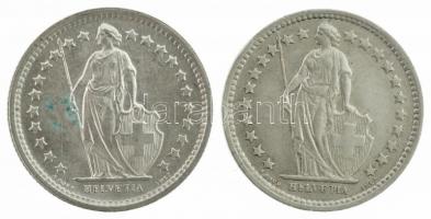 Svájc 1957B 1/2Fr Ag + 1967B 1/2Fr Ag T:1-,2 patina, kis ph
Switzerland 1957B 1/2 Franc Ag + 1967B ...