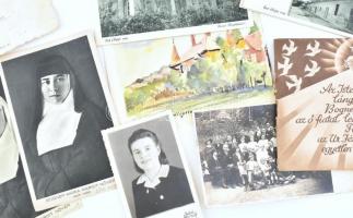 Vegyes érdi papírrégiség tétel, közte Bogner Mária Margit (1905-1933) nővérhez kapcsolódóak