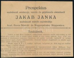 Jakab Janka Nagyváradról kitelepített varrónő 3 db szórólapja