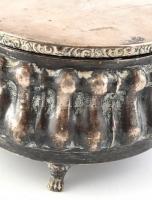 Ezüst (Ag) cukordoboz, jelzett, nettó: 206g, d: 11cm