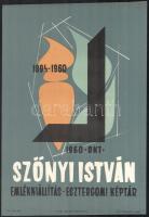 1960 Szőnyi István (1894-1960) emlékkiállítás, Esztergomi Képtár, plakát, papír, Múzeumok Rotaüzeme, 38,5x26,5 cm