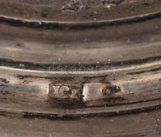 Ezüst (Ag) bortartó tálka, grófi koronával, mester: Klinkosch, Josef Carl (Austrian, 1822-1888) jelz...