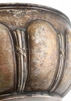 Ezüst (Ag) kínálótál, jelzett, nettó: 180g, d:16cm