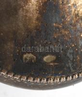 Ezüst (Ag) 2d talpas pohár, jelzett, nettó: 75g, m:11-12,5cm