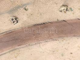 Ezüst (Ag) ovális tálca, jelzett, nettó: 337g, 30x18,5cm