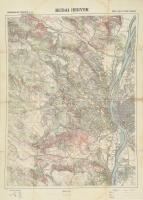 1928 Budai-hegyek térképe, 1:37 500, M. Kir. Állami Térképészet, ragasztott, 69×49,5 cm,