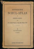 Historischer Schulatlas in dreiszig Karten. Alfred Hölder, Wien. 1916. Kiadói, kissé sérült papírkötésben