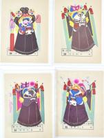 10 db kisgrafika, vegyes technika, papír, 14×10 cm