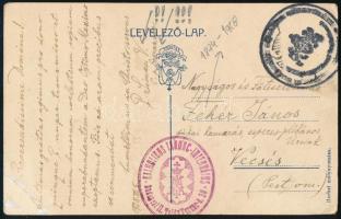 1928 Bp., II. ker. Tanoncintézet képeslapja Fehér János pápai kamarásnak címezve