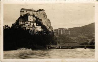 1930 Árvaváralja, Oravsky Podzámok; Árva vára, híd / Burg Orava / Oravsky zámok / castle, bridge. V. Ruml photo (EK)