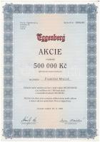 Csehország 1995. "Eggenberg" sörgyár részvénye 500.000K-ról T:I Czech Republic 1995. "Eggenberg" brewery share about 500.000 Korun C:UNC