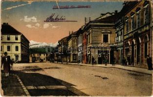 1922 Liptószentmiklós, Liptovsky Mikulás; utca, üzletek / street view, shops (r)
