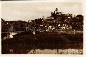 Trencsén, Trencín; vár, híd / Trenciansky hrad / castle, bridge (EK)