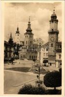 Besztercebánya, Banská Bystrica; tér, Skoda üzlet / square, shops