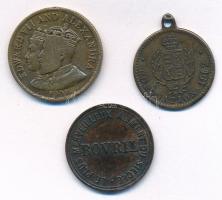 Nagy-Britannia 1901. "Viktória halálára / VII. Edward és Alexandra" Cu zseton + Németorszá...