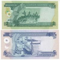 Salamon-szigetek DN (2006-2012.) 2$ + 5$ T:I
Solomon Islands ND (2006-2012.) 2 Dollars + 5 Dollars ...