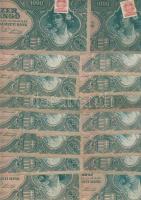 1945. 1000P (50x) bélyeggel T:II,II/III