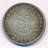 1936. 2P Ag "Madonna" T:2 patina Adamo P7