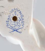 Herendi porcelán nyuszi, kézzel festett, jelzett, hibátlan, m: 10 cm