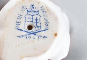 Herendi 1943 mini (újévi) harmonikázó malac. Kézzel festett, jelzett, kopásnyomokkal, apró lepattaná...