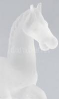 1960-as 70-es évek Lars Hellsten for Skruf Svédország művészi üveg ló szobrok, jelzés nélkül. kopott...