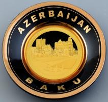 Azerbajdzsán Baku emlék falitál, kopott, jelzés nélkül, d:15cm