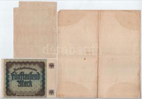 Német Birodalom 1906-1922. 50M-5000M (5db, 4xklf) + 2xklf német élelmiszerjegy T:III
German Empire ...