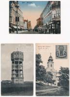 10 db RÉGI történelmi magyar város képeslap vegyes minőségben / 10 pre-1945 historical Hungarian town-view postcards in mixed quality from the Kingdom of Hungary
