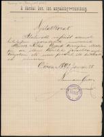 1892 Dárda, nyilatkozat az izraelita anyakönyvből