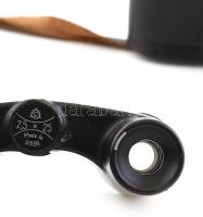 Szovjet jelzett színházi távcső bőrtokban, 2,5x2,5 lencse, méret: 10x5,5cm