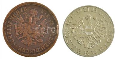 Ausztria 1861A 4kr Cu + 1985. 10Sch Cu-Ni (eredetileg PP) T:3,1-
Austria 1861A 4 Kreuzer Cu + 1985....