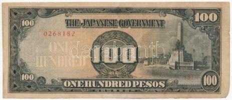 Fülöp-szigetek / Japán megszállás 1944. 100P T:III Philippines / Japanese occupation 1944. 100 Pesos C:F Krause 112