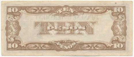 Fülöp-szigetek / Japán megszállás 1943. 10P T:III Philippines / Japanese occupation 1943. 10 Pesos C...