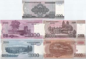 Észak-Korea 2002-2013. 5W-5000W (10xklf) MINTA felülnyomással és "0000000"-ás sorszámmal T...