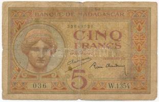 Madagaszkár 1937. 5Fr T:III- Madagascar 1937. 5 Francs C:VG