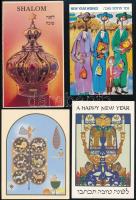18 db modern zsidó újévi üdvözlőlap / 18 modern jewish new year greeting cards