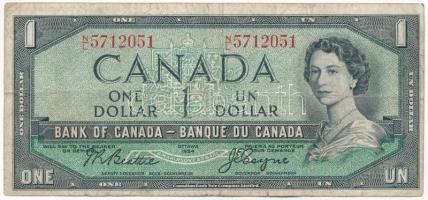 Kanada 1954. 1$ T:III,III- Canada 1954. 1 Dollar C:F,VG