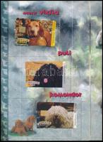 Magyar kutyák telefonkártyán, berakó 5 db kártyával,