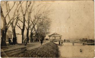 1926 Zimony, Zemun; Duna-part, kikötő, sétány / port, promenade. photo (fa)