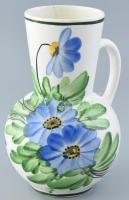 Fischer Emil bokály, fajansz, jelzett, hajszálrepedt, m:19cm