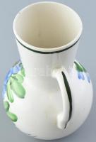 Fischer Emil bokály, fajansz, jelzett, hajszálrepedt, m:19cm